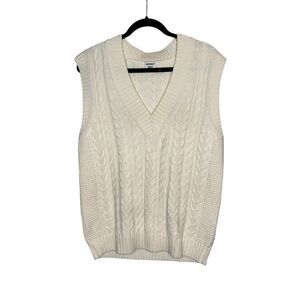 Aritzia Sunday Best Winston Cable Knit Sweater Vest S Cream